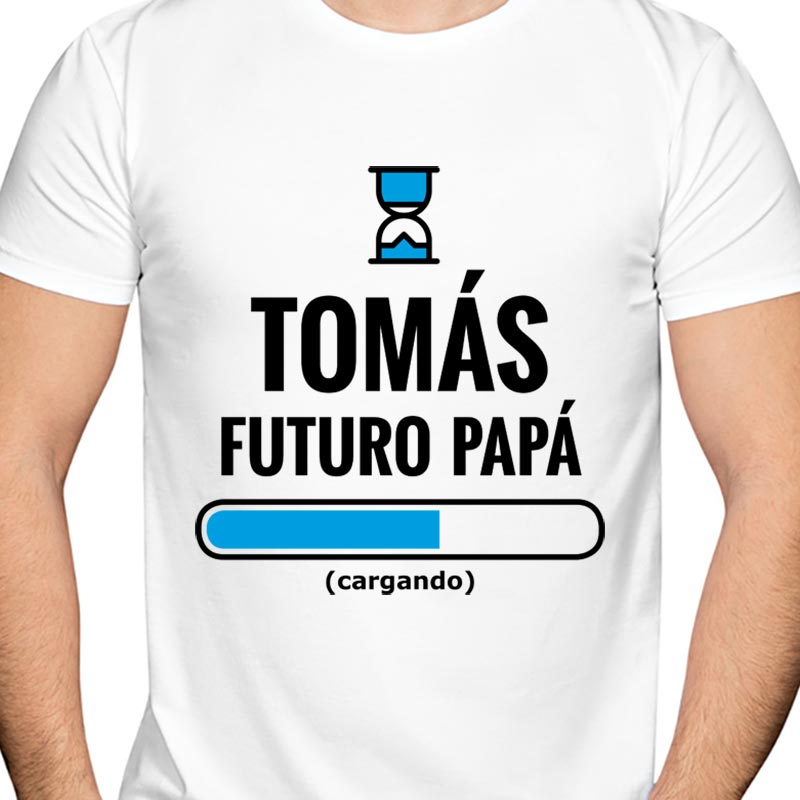 Regalos personalizados: Regalos con nombre: Camiseta futuro papá personalizada