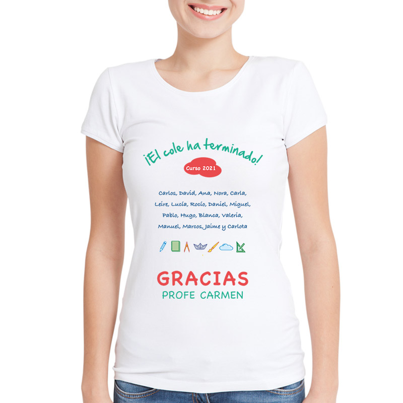 Regalos personalizados: Camisetas personalizadas: Camiseta Gracias Profe personalizada