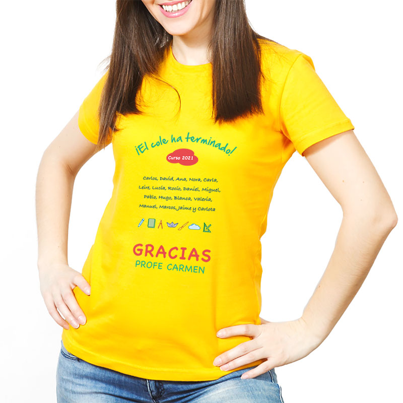 Regalos personalizados: Camisetas personalizadas: Camiseta Gracias Profe personalizada