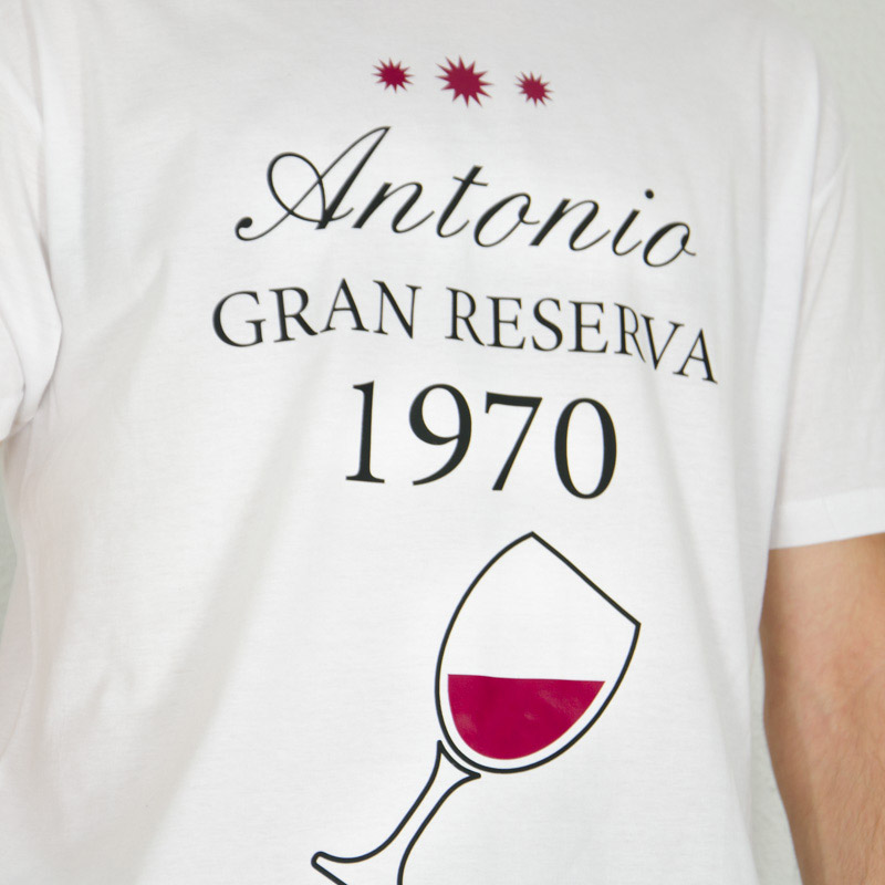 Regalos personalizados: Camisetas personalizadas: Camiseta gran reserva personalizada