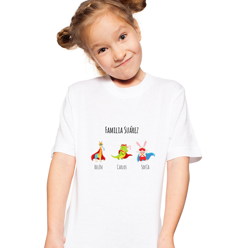 Regalos personalizados: Camisetas personalizadas: Camiseta infantil 'Familias' personalizada