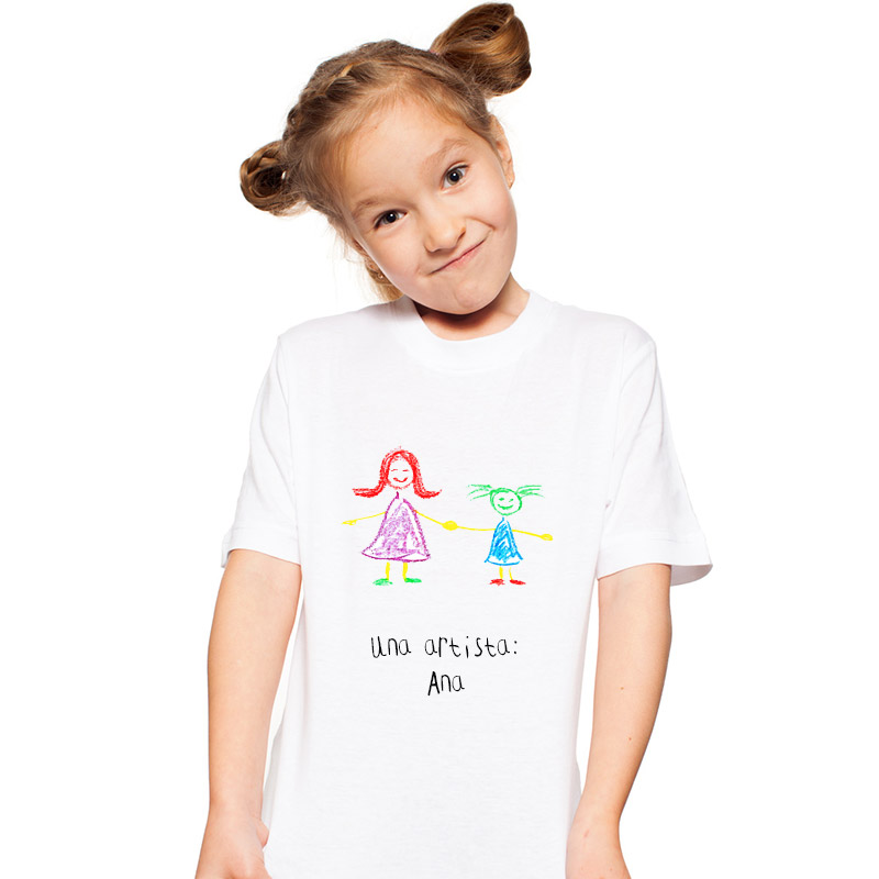 Regalos personalizados: Regalos con el dibujo de tus hijos: Camiseta infantil personalizada con el dibujo de tu hijo