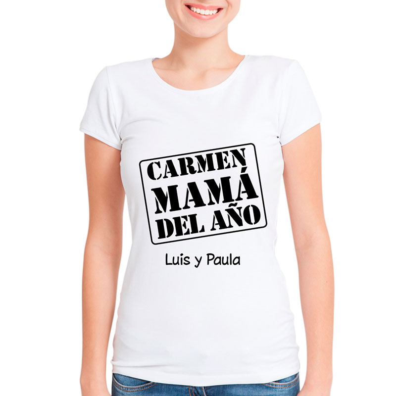 Regalos personalizados: Camisetas personalizadas: Camiseta mamá del año personalizada