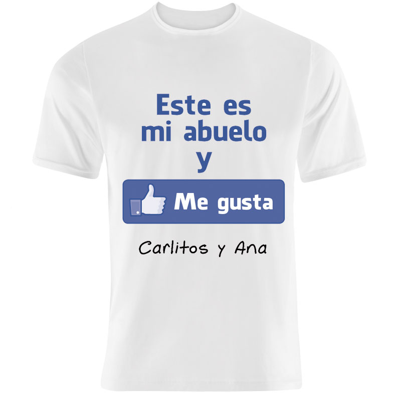 Regalos personalizados: Camisetas personalizadas: Camiseta me gusta mi abuelo personalizada