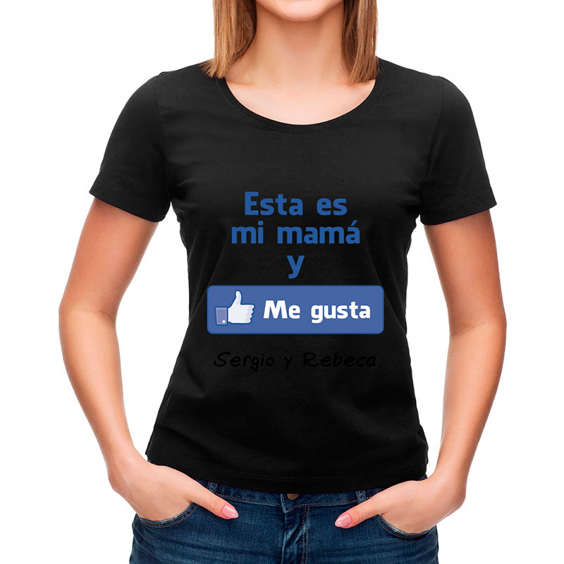 Regalos personalizados: Camisetas personalizadas: Camiseta me gusta mi mamá personalizada