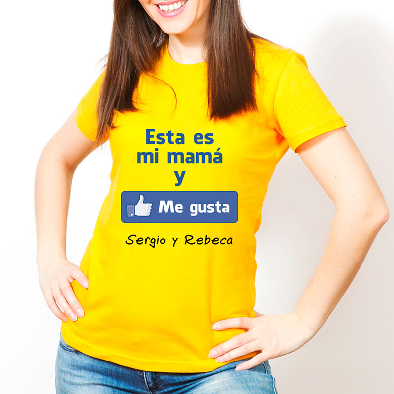 Regalos personalizados: Camisetas personalizadas: Camiseta me gusta mi mamá personalizada