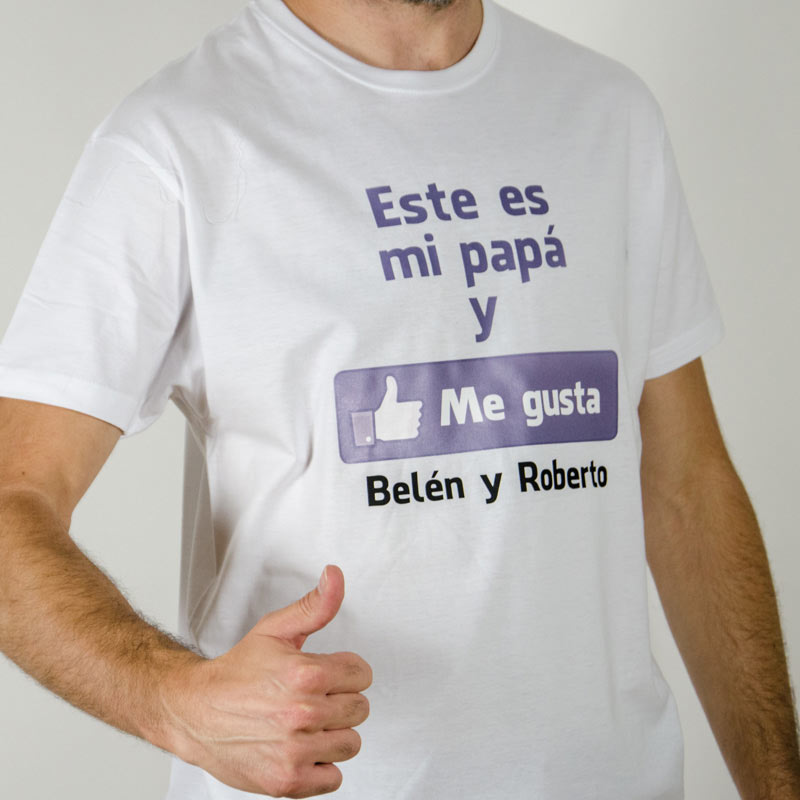 Regalos personalizados: Camisetas personalizadas: Camiseta me gusta mi papá personalizada