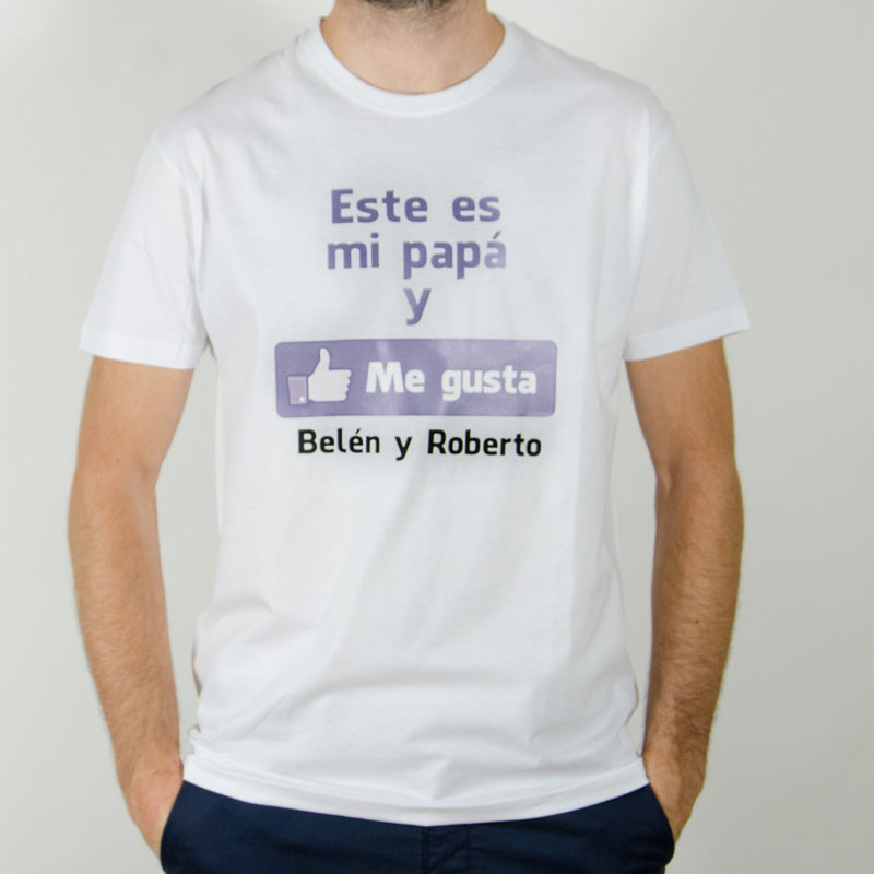 Regalos personalizados: Camisetas personalizadas: Camiseta me gusta mi papá personalizada