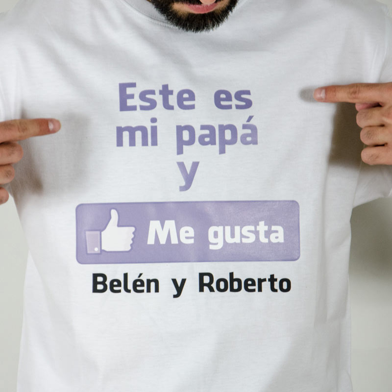 Regalos personalizados: Camisetas personalizadas: Camiseta me gusta mi papá personalizada