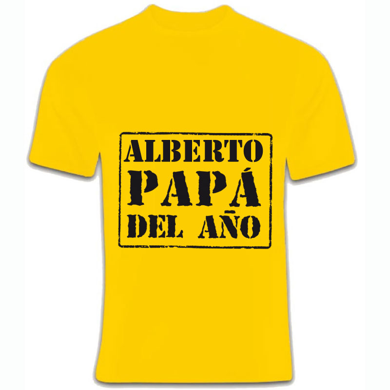 Regalos personalizados: Regalos con nombre: Camiseta Papá del año personalizada
