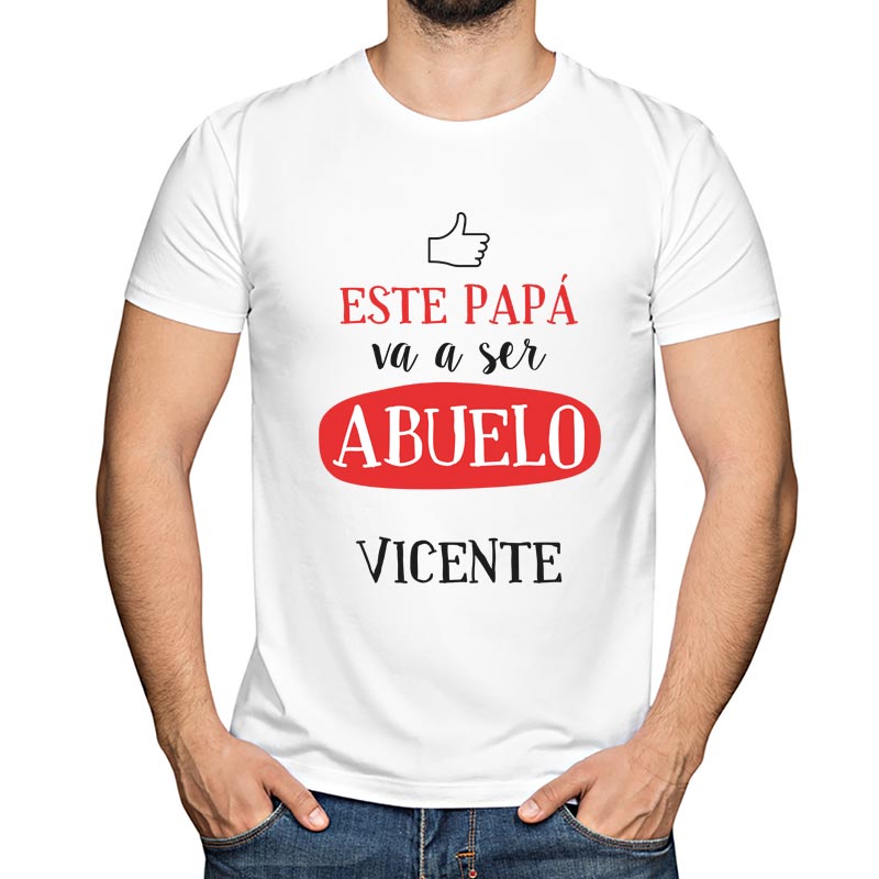 Regalos personalizados: Camisetas personalizadas: Camiseta para anunciar embarazo al abuelo