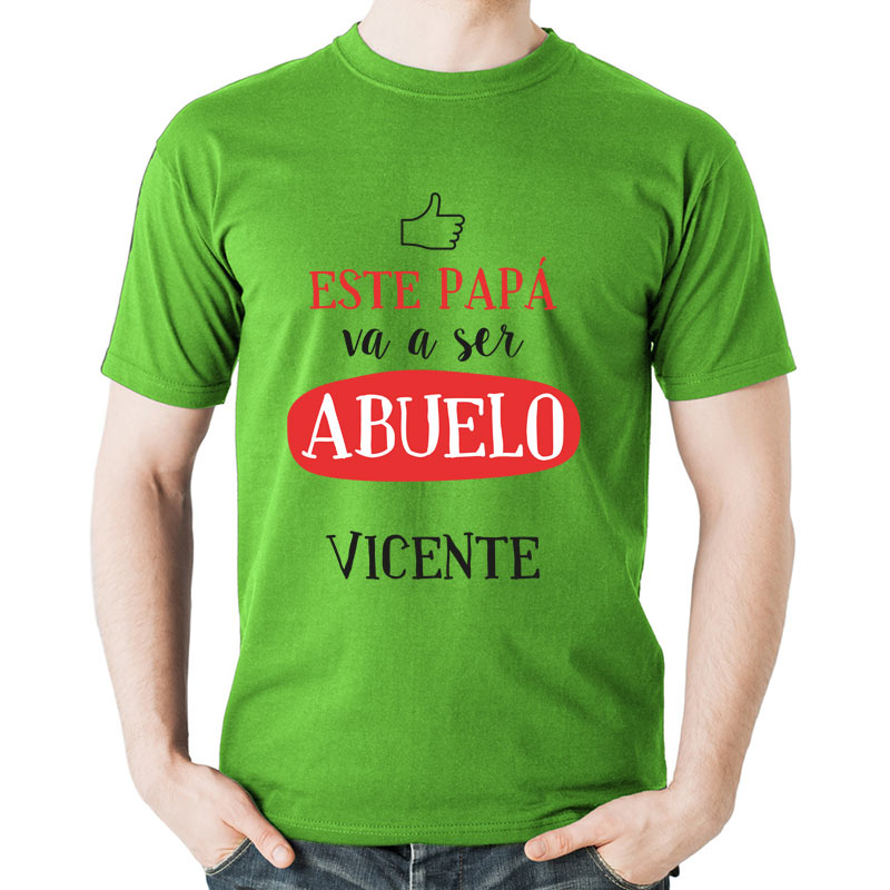 Regalos personalizados: Camisetas personalizadas: Camiseta para anunciar embarazo al abuelo