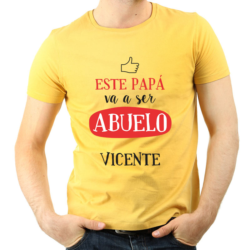 Regalos personalizados: Camisetas personalizadas: Camiseta para anunciar embarazo al abuelo