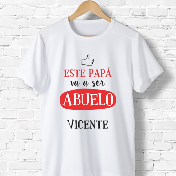 Regalos personalizados: Camisetas personalizadas: Camiseta para anunciar embarazo al abuelo