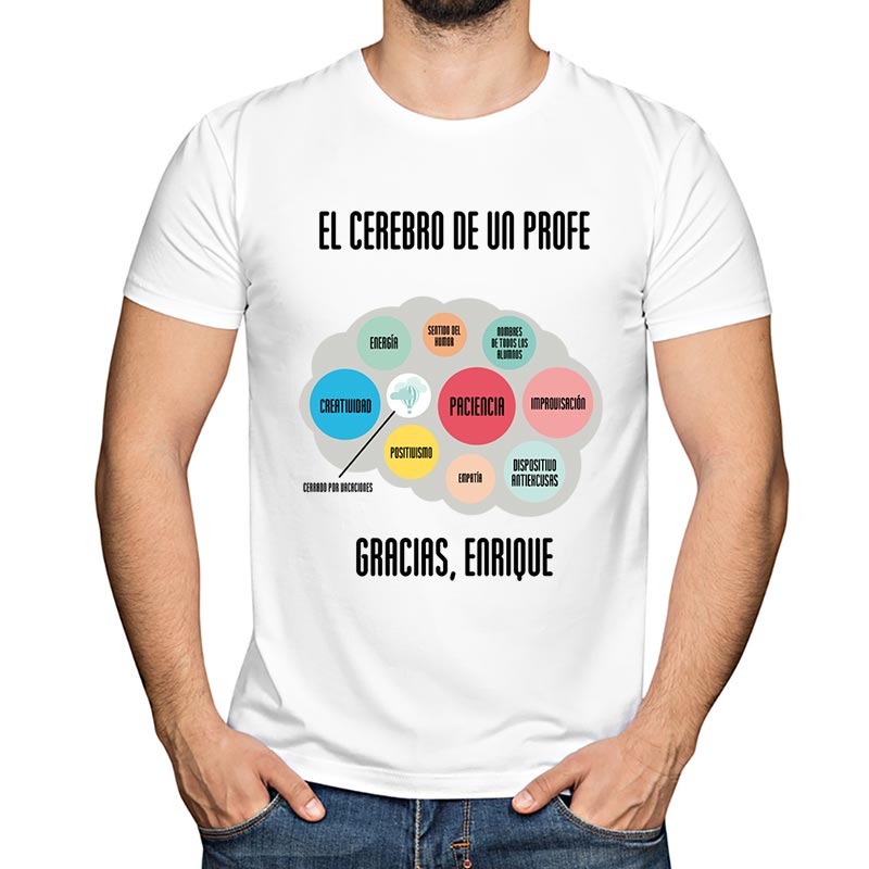 Regalos personalizados: Camisetas personalizadas: Camiseta para profesores El cerebro de un profe