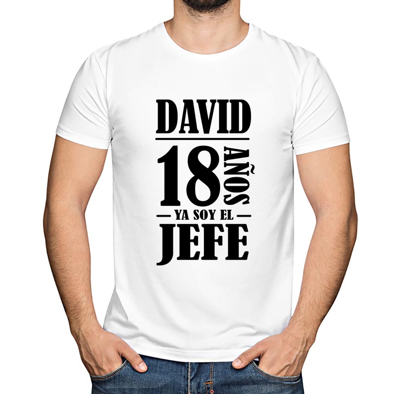 Regalos personalizados: Camisetas personalizadas: Camiseta personalizada 18 años