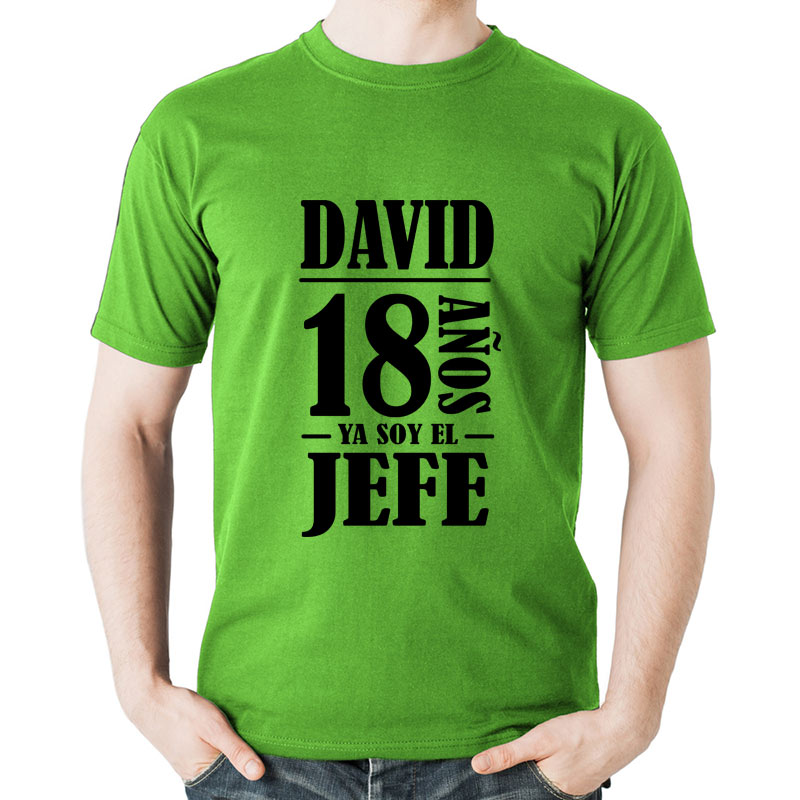 Regalos personalizados: Camisetas personalizadas: Camiseta personalizada 18 años