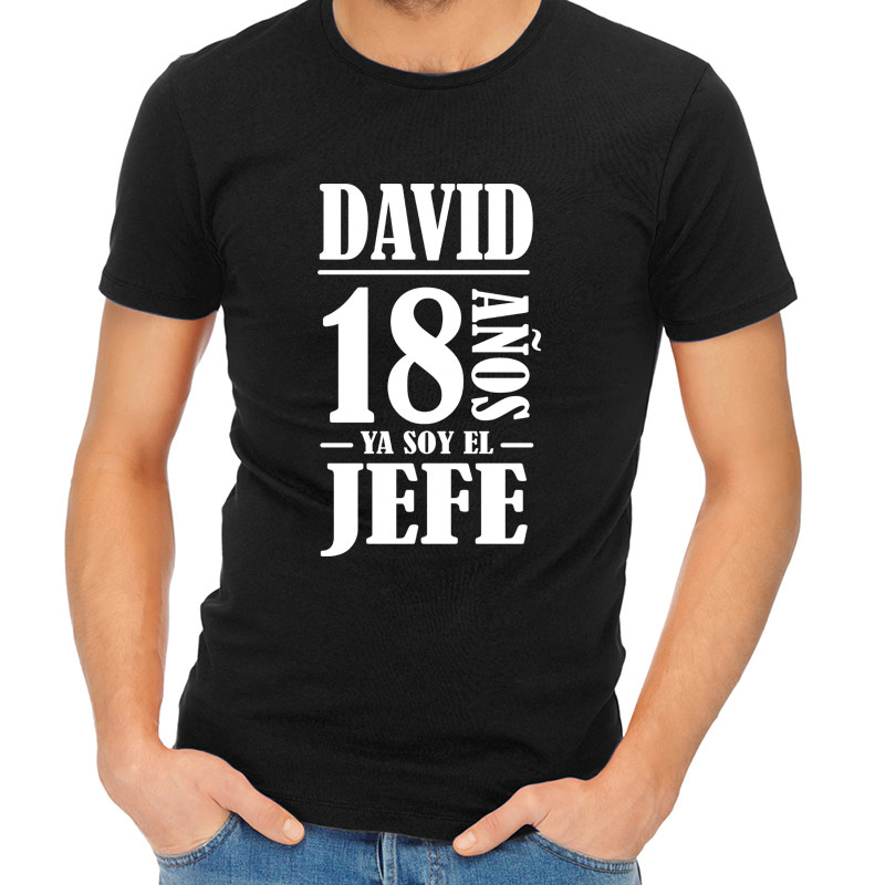 Regalos personalizados: Camisetas personalizadas: Camiseta personalizada 18 años