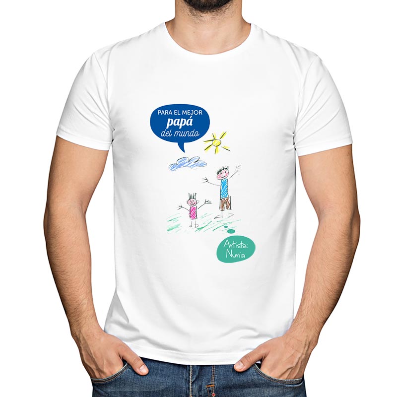 Regalos personalizados: Camisetas personalizadas: Camiseta personalizada con dibujo de tu hijo