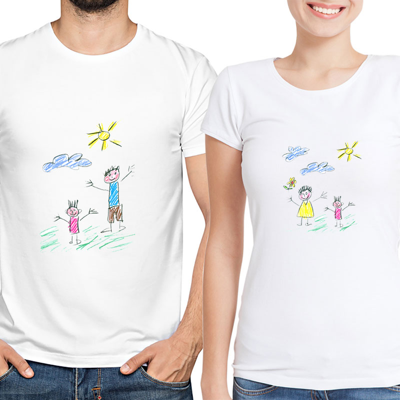 Camiseta personalizada con dibujo tu hijo