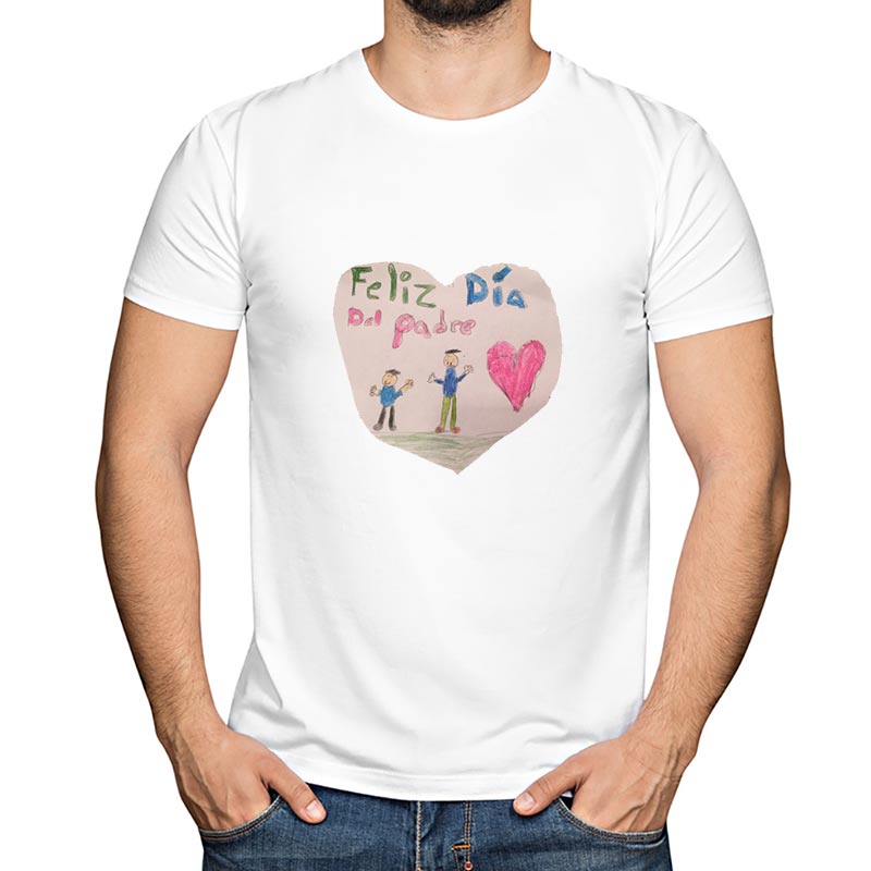 Regalos personalizados: Regalos con el dibujo de tus hijos: Camiseta BIO personalizada con el dibujo de tu hijo