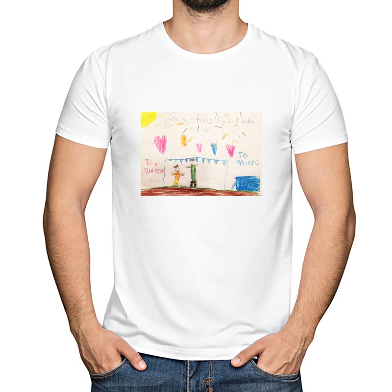 Regalos personalizados: Regalos con el dibujo de tus hijos: Camiseta personalizada con el dibujo de tu hijo