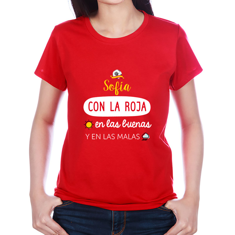 Regalos personalizados: Camisetas personalizadas: Camiseta personalizada con la roja
