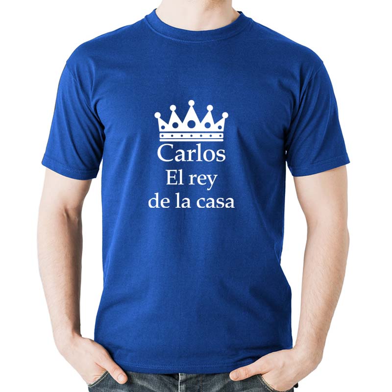 Regalos personalizados: Regalos con nombre: Camiseta personalizada "El rey de la casa"