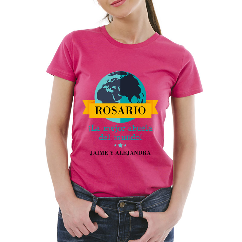 Regalos personalizados: Camisetas personalizadas: Camiseta personalizada La mejor abuela del mundo