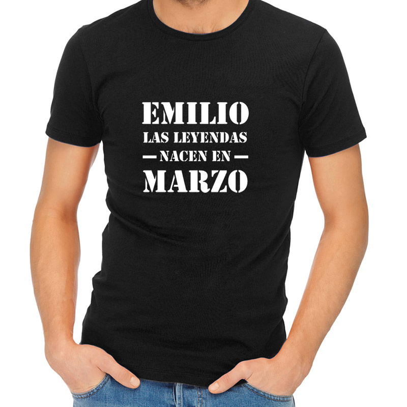 Regalos personalizados: Camisetas personalizadas: Camiseta personalizada Las leyendas nacen...