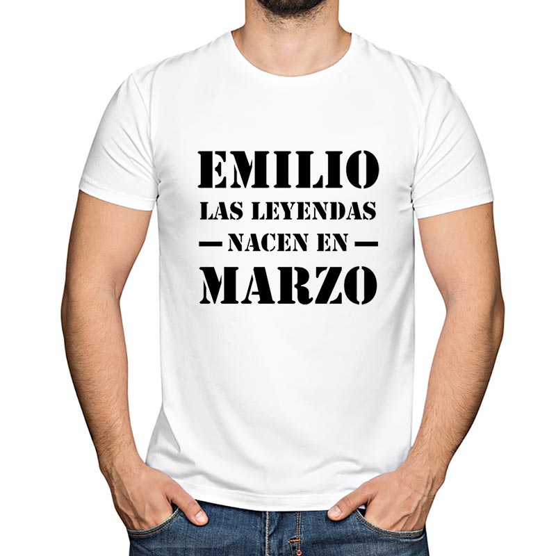 Regalos personalizados: Camisetas personalizadas: Camiseta personalizada Las leyendas nacen...