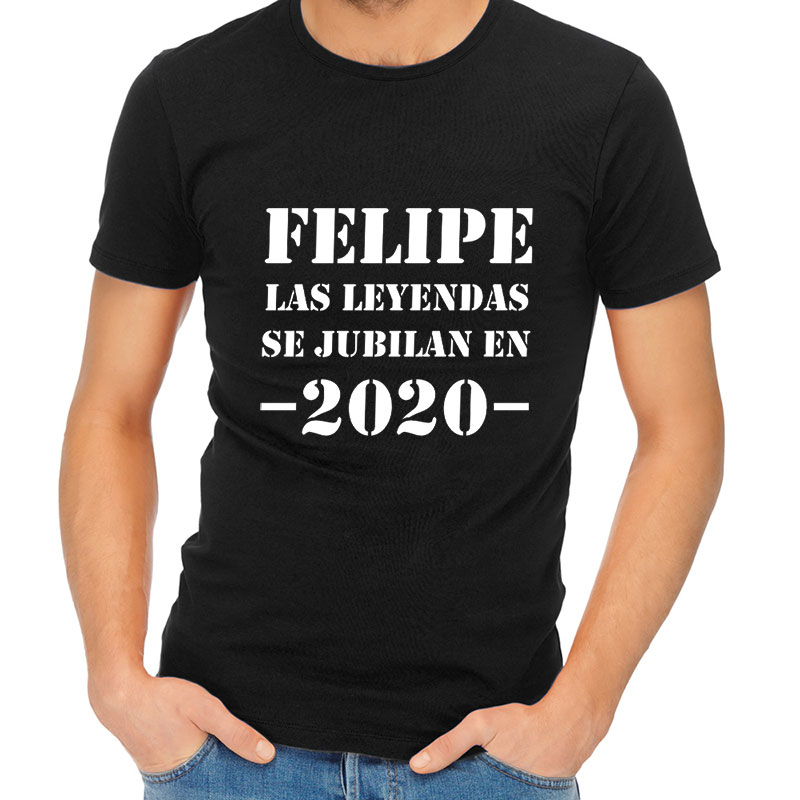 Regalos personalizados: Camisetas personalizadas: Camiseta personalizada Las leyendas se jubilan