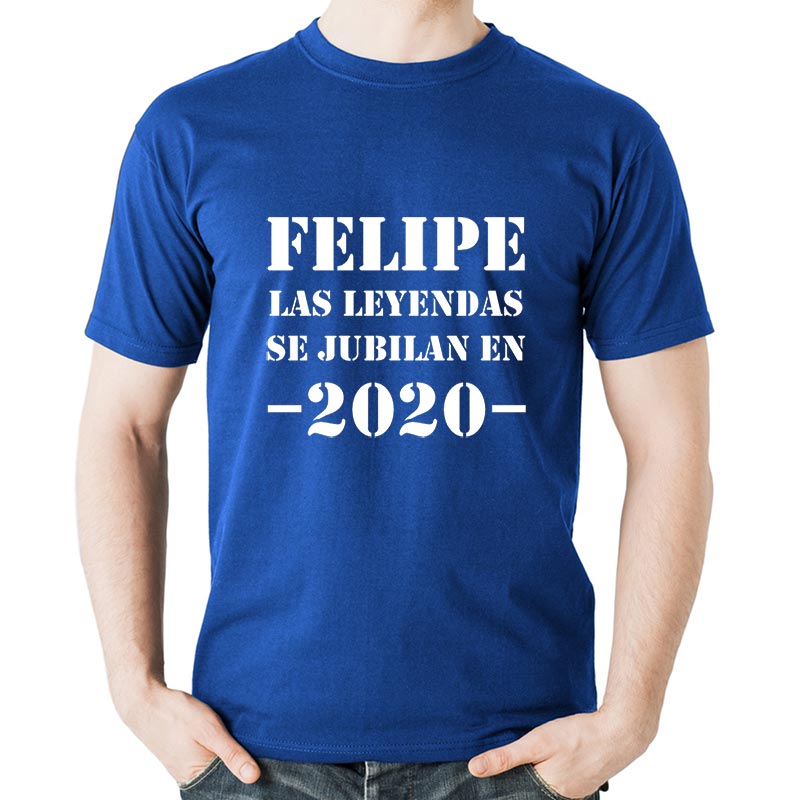 Regalos personalizados: Camisetas personalizadas: Camiseta personalizada Las leyendas se jubilan