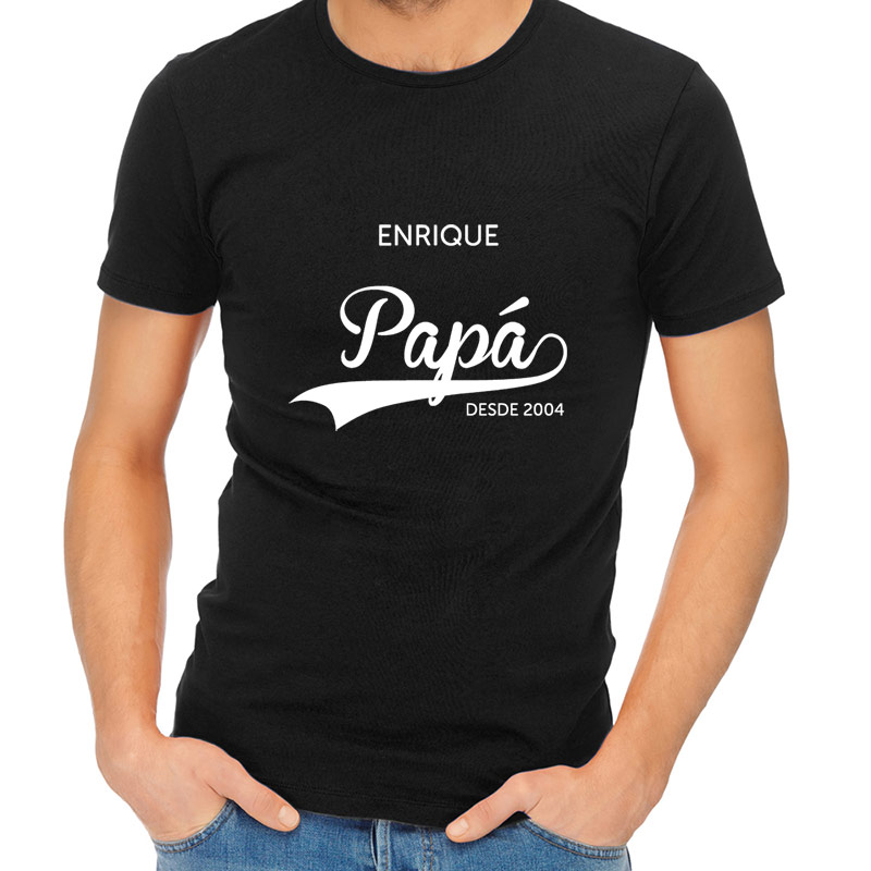 lienzo personalizado orgulloso papa de nombre ninoa since ano nacimiento