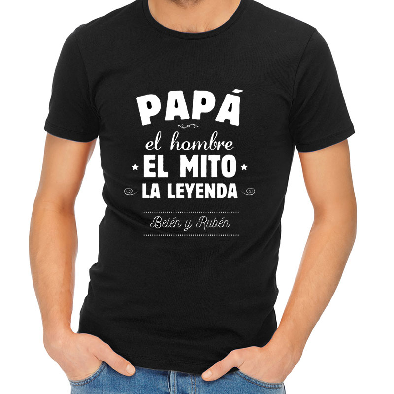 Regalos personalizados: Camisetas personalizadas: Camiseta personalizada  'Papá, el mito, la leyenda'