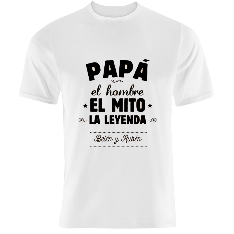 Regalos personalizados: Camisetas personalizadas: Camiseta personalizada  'Papá, el mito, la leyenda'