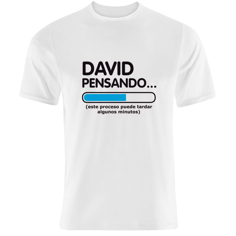 Regalos personalizados: Camisetas personalizadas: Camiseta personalizada pensando