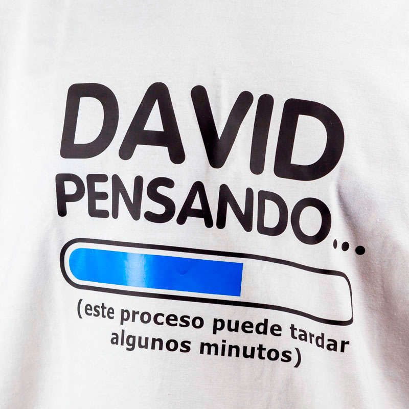 Regalos personalizados: Camisetas personalizadas: Camiseta BIO personalizada pensando