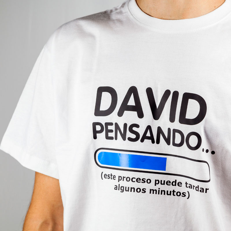 Regalos personalizados: Camisetas personalizadas: Camiseta BIO personalizada pensando