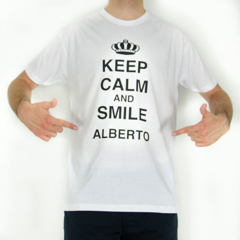 Regalos personalizados: Regalos con nombre: Camiseta personalizada Keep Calm