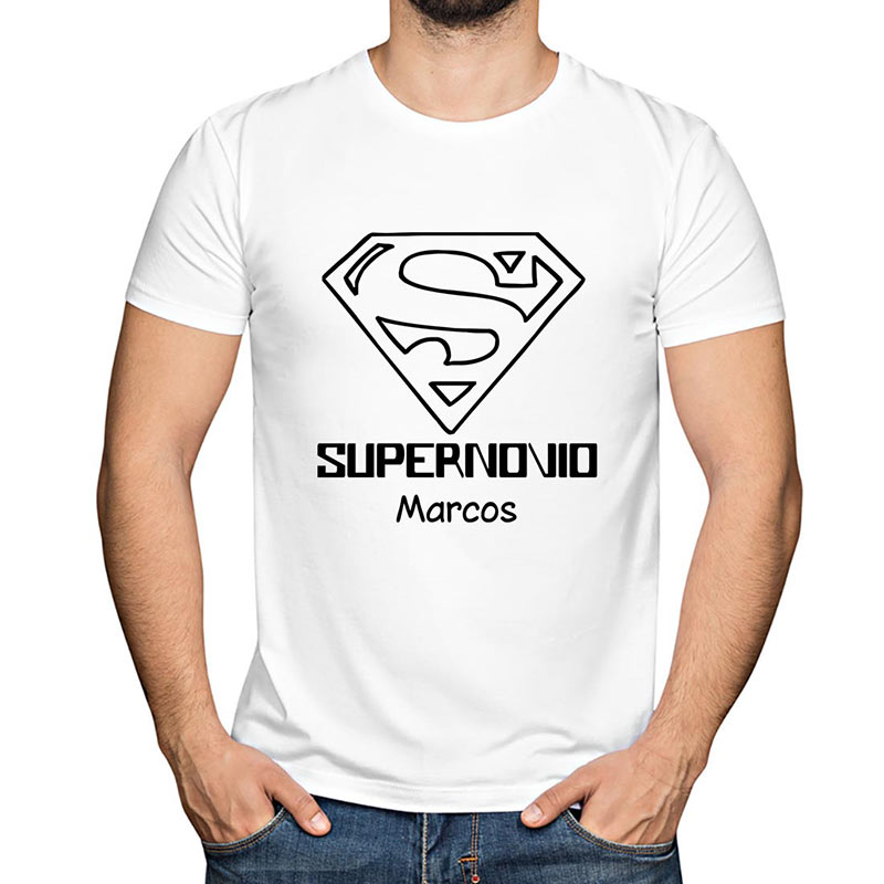 Regalos personalizados: Regalos con nombre: Camiseta personalizada SuperNovio