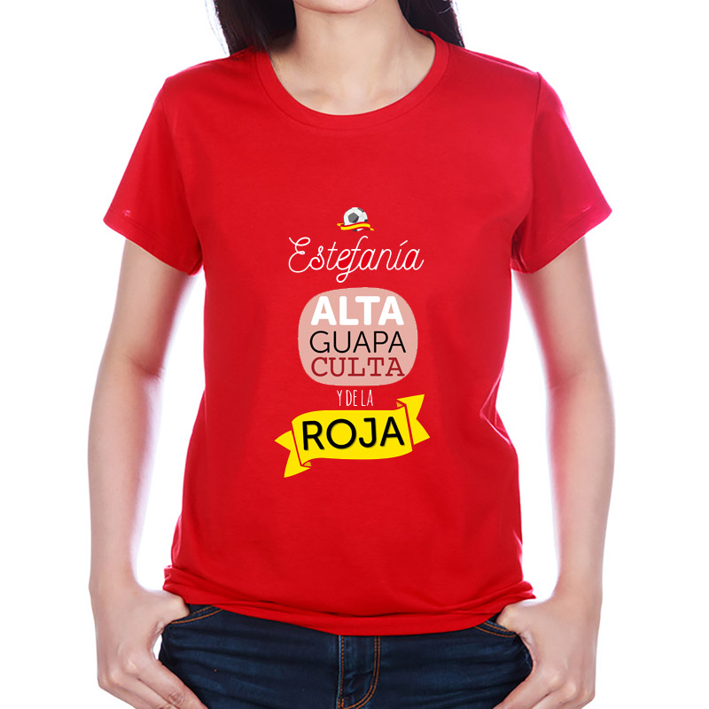 Regalos personalizados: Camisetas personalizadas: Camiseta personalizada Y de la roja