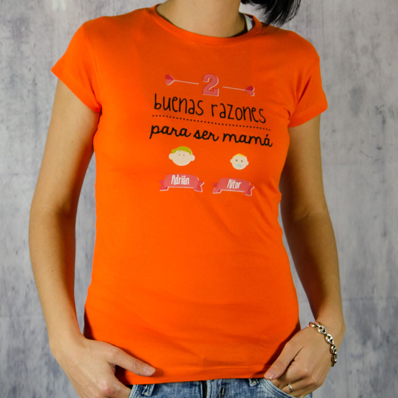 Regalos personalizados: Camisetas personalizadas: Camiseta razones para ser mamá