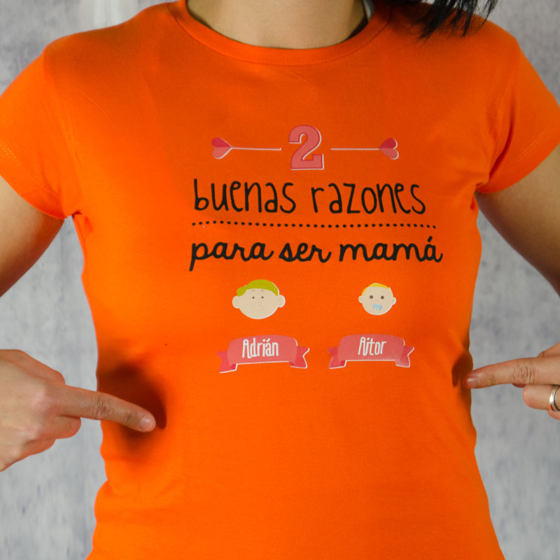 Regalos personalizados: Camisetas personalizadas: Camiseta razones para ser mamá