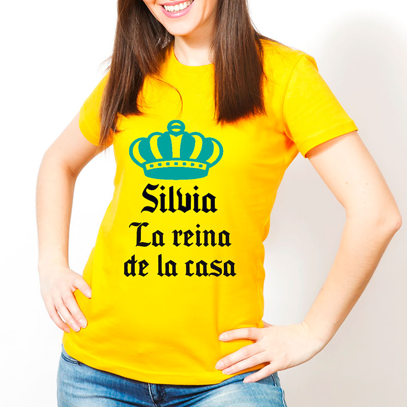 Regalos personalizados: Camisetas personalizadas: Camiseta reina de la casa personalizada