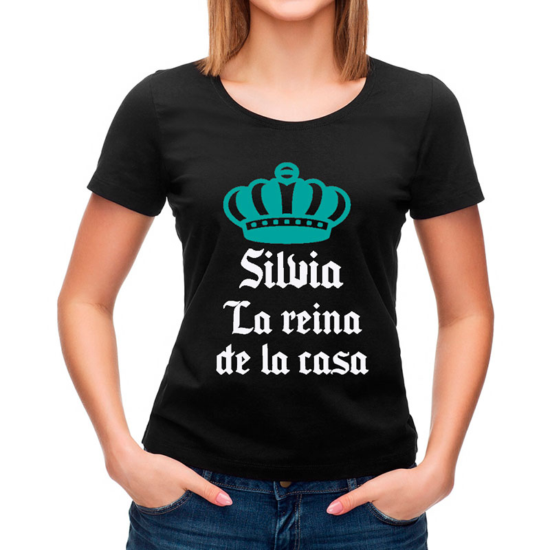 Regalos personalizados: Camisetas personalizadas: Camiseta reina de la casa personalizada