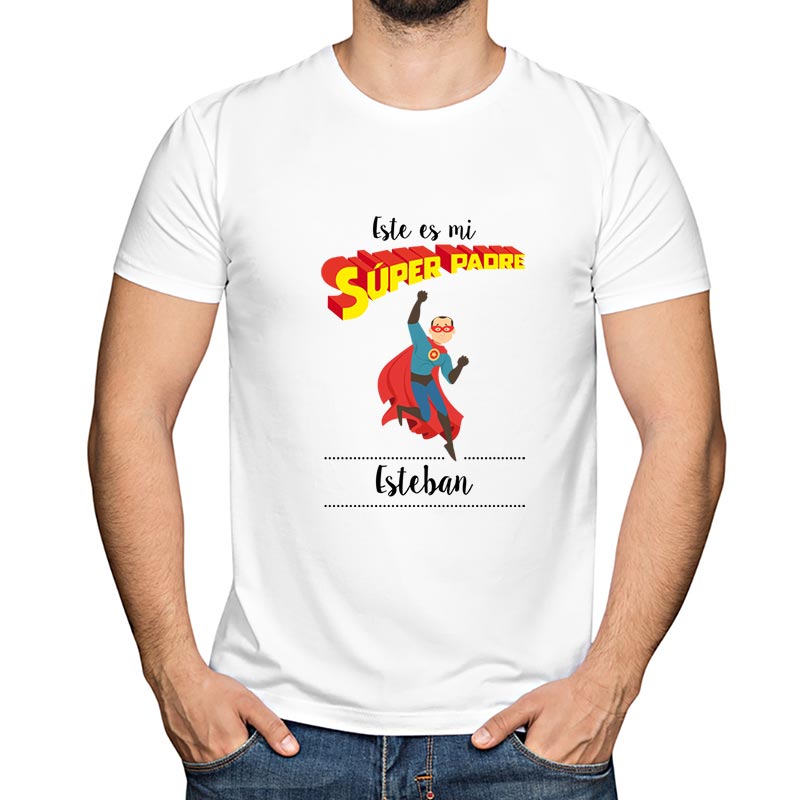 Regalos personalizados: Camisetas personalizadas: Camiseta Súperpadre personalizada