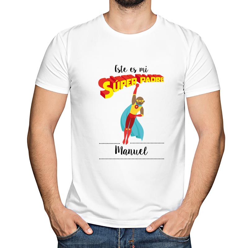 Regalos personalizados: Camisetas personalizadas: Camiseta Súperpadre personalizada