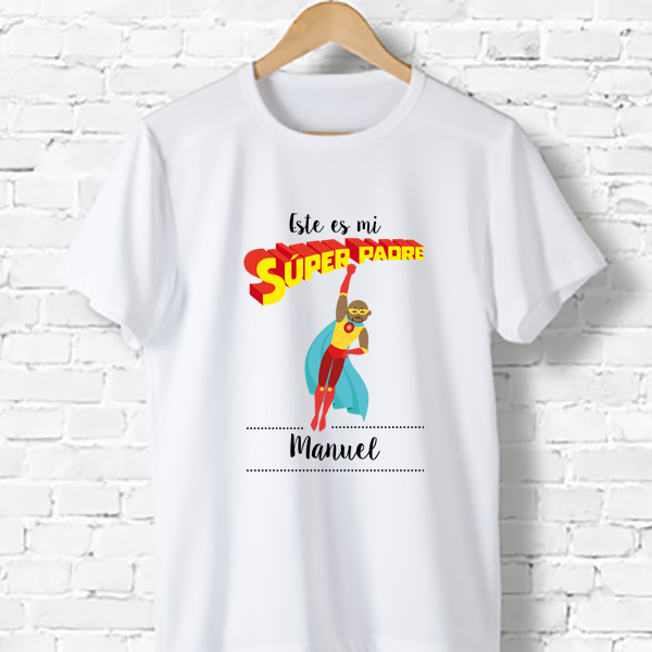 Regalos personalizados: Camisetas personalizadas: Camiseta Súperpadre personalizada