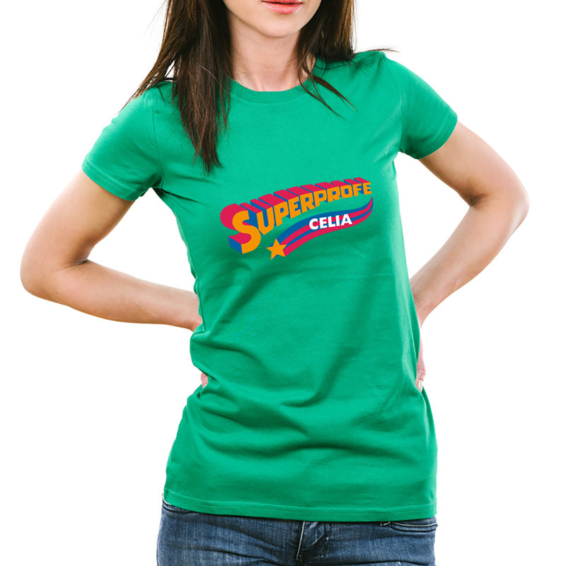 Regalos personalizados: Camisetas personalizadas: Camiseta SuperProfe personalizada para ella